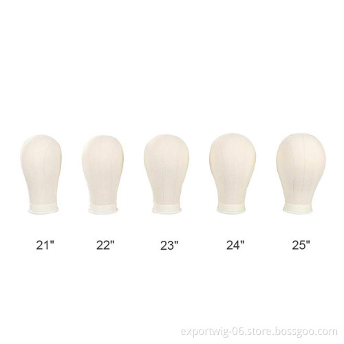 Canvas Block Mannequin Head Cork Blocks Mannequin For Wigs Making Weft Wig Display Style Styling Manikin For Hair Salon
